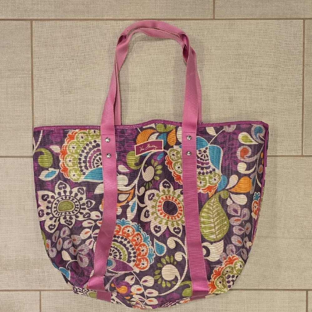 Vera Bradley Multicolor Floral Beach Mesh Tote